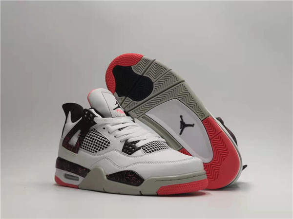 Men's Hot Sale Running weapon Air Jordan 4 White/Black Shoes 097 Men's Hot Sale Running weapon Air Jordan 4 White/Black Shoes 097